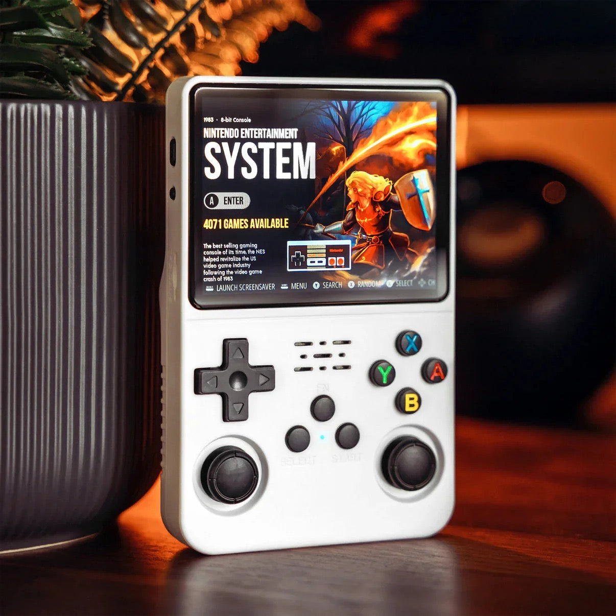 Console rétro portable R36S BLANC – 15 000 jeux intégrés – ChangeTheGame.fr
