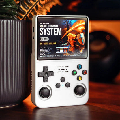 Console rétro portable R36S BLANC – 15 000 jeux intégrés – ChangeTheGame.fr