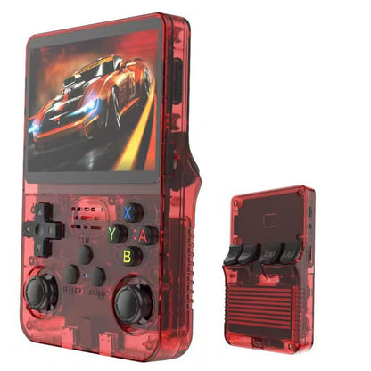 Console rétro portable R36S ROUGE TRANPARENT– 15 000 jeux intégrés – ChangeTheGame.fr