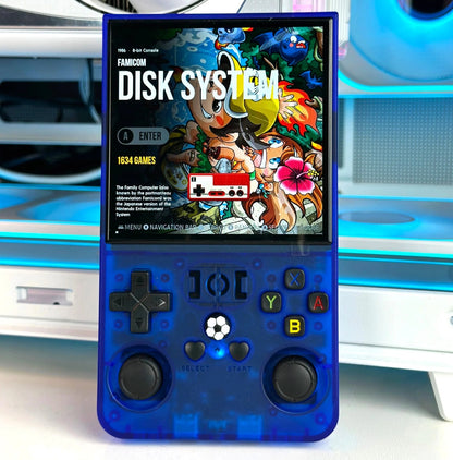 Console rétro portable R36 Max BLEU – 18 000 jeux intégrés – ChangeTheGame.fr