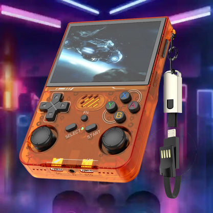 Console rétro portable R3 XX ORANGE – 20 000 jeux intégrés – ChangeTheGame.fr